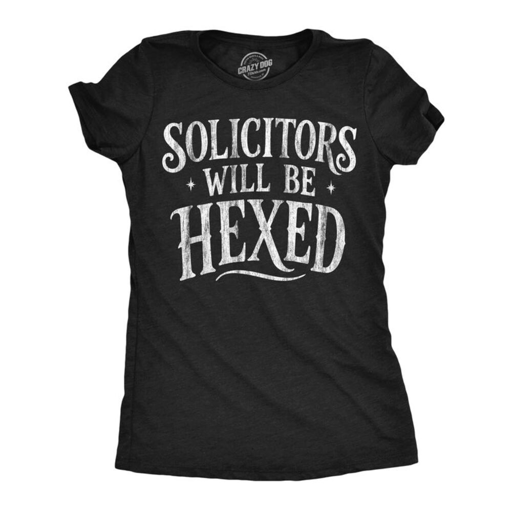 Womens T Shirts Solicitors Will Be Hexed Halloween Tee For Ladies
